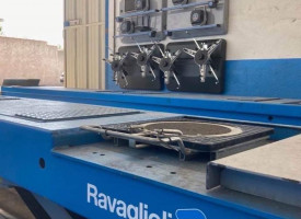 A piece of wheel alignment equipment.