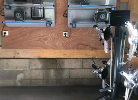 A piece of wheel alignment equipment.