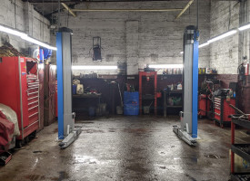 A piece of garage equipment.