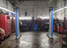 A piece of garage equipment.
