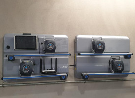 A piece of wheel alignment equipment.